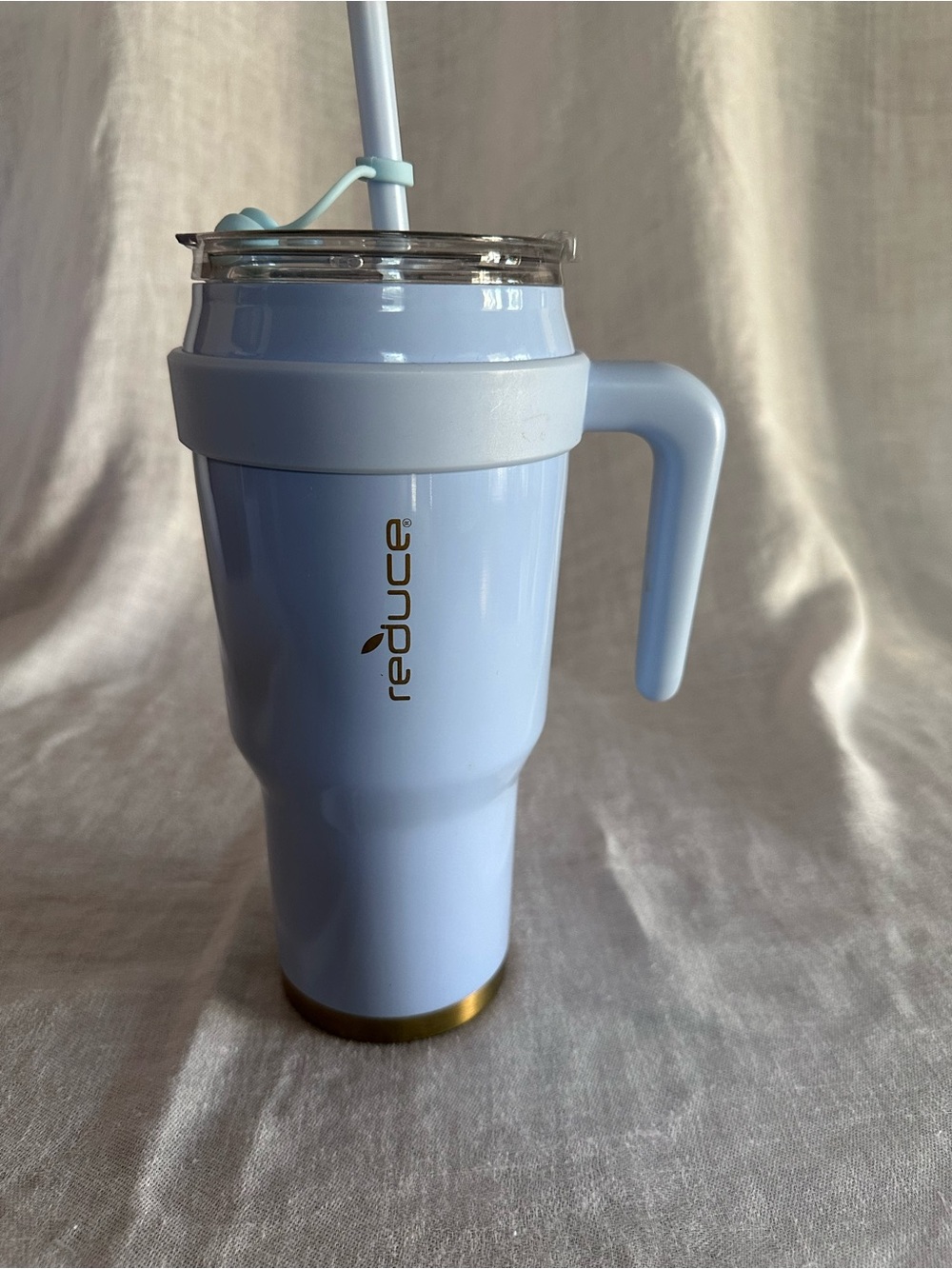 Reduce Light Blue Insulated Travel Mug with Handle